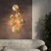 Guldfärgad Svampformad Paraplydesign Vardagsrum Vägglampa